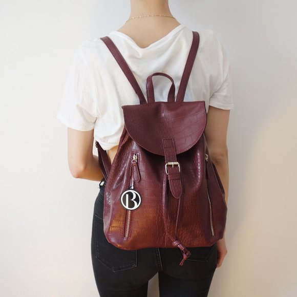 Burgundy Backpack - Picture 1 of 8